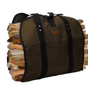 Kim Yuan 657419872638 Free Standing Firewood Log Carrier Tote Outdoor Bag With Double Straps For Ca