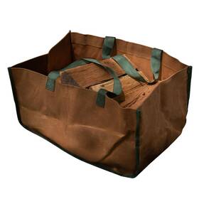 Kings County Tools Gw53t02-05 Waxed Canvas Firewood Carrier Bag - Heavy Duty Stand Up Wood For Fire