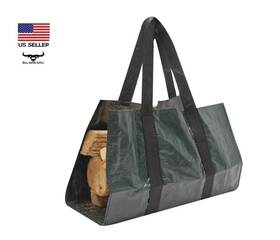 Oe062 Kole Imports Firewood Log Carrying Bag 32 Inch X 18 Large Capacity Heavy Duty Material Transport