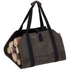 Lafm8001t-brown Ownfun Durable Firewood Log Carriers Holders Waxed Canvas Wood Tote