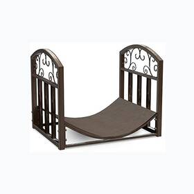 236963tag Lavish Home Firewood Rack Holder With Decorative Scroll Design - Indoor And Outdoor Metal