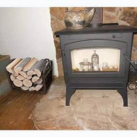 Lavish Home 313093677685 18 Inch W Firewood Log Rack - Indoor/outdoor Decorative Metal Wood Storage Holder