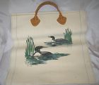 Leather Heavy Bean Wood Duty Cloth Handles Ll Carrier Tote Fire