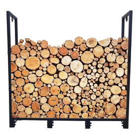 Lfgd0133c0001 Lfgud Firewood Rack Stand Outdoor Indoor 4ft Heavy Duty Wood Logs Holder For Fireplace