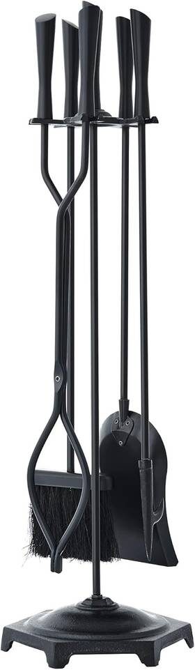 Fts15bk Lichamp Fireplace Tools Set 5-pieces Indoor Outdoor Sturdy Fire Place Poker