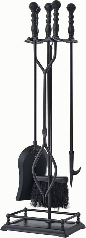 Fts25bk Lichamp Fireplace Tools Set 5-pieces Indoor Outdoor Sturdy Fire Place Poker