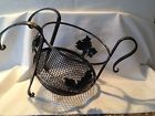 Living Room Holder Caddy Kindling Fatwood Metal Leaf Fireplace