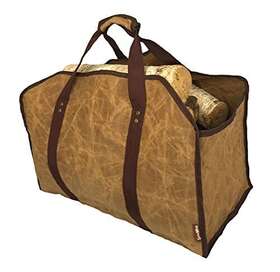 Livinwell 195893955763 Firewood Carrier Log Tote Bag Stands Up For Easy Wood Loading Large Heavy Duty W
