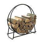 Log Firewood " Storage Rack Outdoor Sturdy Hoop Indoor Fire Wood Tubular Steel 40
