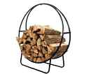 Log Rack Hoop Firewood Storage Holder Heavy Wood Outdoor Indoor Cover Fireplace 672440472459
