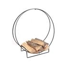 Log Storage Steel Firewood Rack Hoop Fire Indoor Outdoor Wood Place