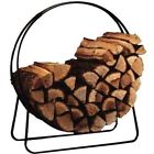 Logs Fire Steel Tubular Storage 40 Rack Firewood Drying Home Wood Hoop