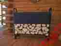 Lr-006m H A 4ft Heavy Duty Steel Firewood Racks Indoor Outdoor Storage With Free Head Cover