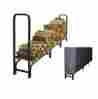 Ls938-144lc Pleasant Hearth Heavy Duty Log Rack With Full Cover 12 Tubular Steel 872076030225