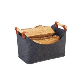 Luxbrumalis 768561084289 Firewood Storage Bag Reusable Waxed Canvas Log Carrier Tote Large Durable