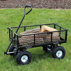 Lw-slc794-bk Sunnydaze Decor Black Steel Log Cart Long Capacity 815008024794