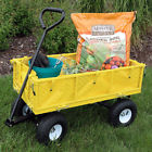 Lw-uc-combo-yw Sunnydaze Decor Outdoor Yellow Utility Garden Cart With 815008024497