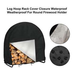 Madhornets H110-a003-black Log Hoop Rack Cover Closure Waterproof Weatherproof For Round Firewood Holder Yu