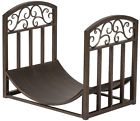 Mantel Rack Kindling Accent Hearth Log Storage Bin Gift Firewood Decor Metal