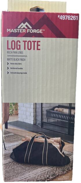 4976261 Master Forge Firewood Carrier Log Tote For Fire Wood Heavy Duty Bag Brand New