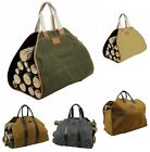 Md545645 Best Choice Log Carrier Canvas Fabric With Leather Handles Scratch