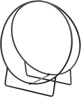 750-1002 Minuteman International 36 Hoop Log Holder Medium Black