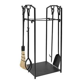 Minuteman International 787683518960 Mission Ii Wood Firewood Log Holder With Fireplace Tools