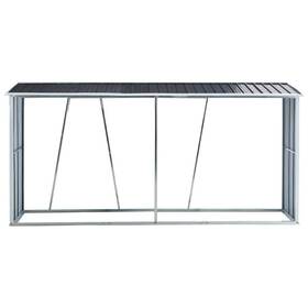 Gcych10y0069 Miscool Ami 129.9 Inch W Anthracite Galvanized Steel Firewood Rack With Matal For