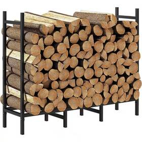 Misopily 445023885839 4 Ft. Firewood Rack Holder For Fireplace Wood Storage Adjustable Stacker Stand M