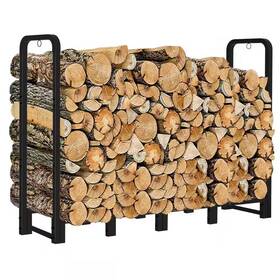 Misopily 711181532753 6 Ft. X 3.8 Firewood Rack Stand Heavy Duty Logs Holder For Fireplace