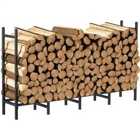 Misopily 744759232878 5.3 Ft. Firewood Rack Holder For Fireplace Wood Storage Adjustable Stacker Stand