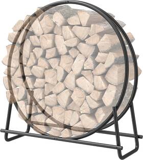Mr Ironstone 445036738702 41 Inch Firewood Rack Log Hoop For Indoor Fireplace Wood