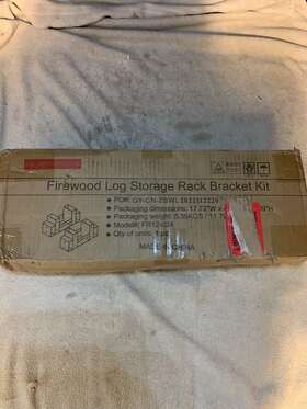 Mr Ironstone 445041079005 Firewood Log Storage Rack Bracket Kit Adjustable Wood Length