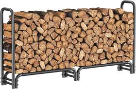 Mr Ironstone 696576179372 8ft Firewood Rack With Mesh Base Outdoor Wood