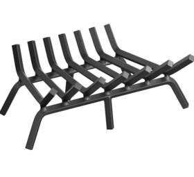 Mr Ironstone 744759646538 Fireplace Grate 21 Inch Solid Steel Heavy Duty Firewood Log Burning