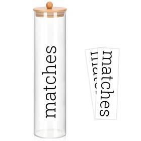 Msus-s0015 Mshunkeji Acrylic 11 Inch Long Holder With Lid Sticker Farmhouse Match For Firep