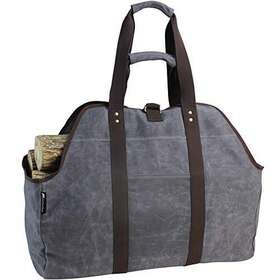 Myfireplacedirect 742939949738 Waxed Canvas Log Carrier Tote Bag Extra Large Durable Fire