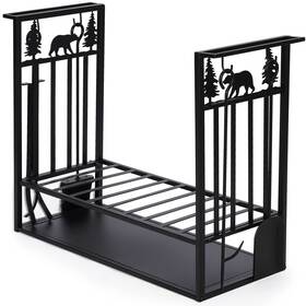 Myfireplacedirect 974074731099 Firewood Rack With 4 Fireplace Tools Outdoor Heavy-duty Log Wood Storage Acce