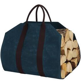 Myfireplacedirect 974074732270 Sturdy Waxed Canvas Firewood Log Carrier Durable Firepalce Wood Bag With Rei