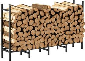 Nananardoso 313032570534 5.3ft Outdoor Indoor Firewood Rack Holder For Fireplace Wood Storage Adjustabl