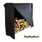 Nhsl1026 Sunnydaze Decor Contemporary Durable Steel Log Rack Cover Sturdy Tubular Black Powder Coated 5691764353072