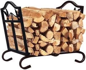 Officejoy 608564857544 Firewood Log Rack Foldable Steel Wood Stand Stacker Storage Holder