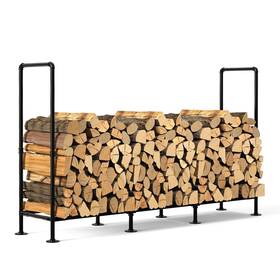 Bod89bcuai Ogemxu 4ft Outdoor Firewood Rack Adjustable Heavy-duty Fire Wood Metal
