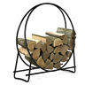 Op70487-dt Costway Tubular Steel Log Hoop Firewood Storage Rack Holder Round