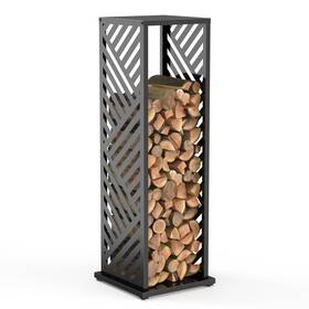 Chj007 Orbotots 4ft Firewood Rack Wood Stacker Outdoor Black Metal 1000 Lbs Capac