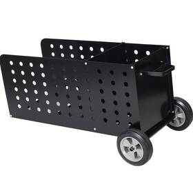 Qs-wy288 Otryad Firewood Cart 41 Inw 16.3in H Steel Heavy Duty Indoor And Outdoor Black