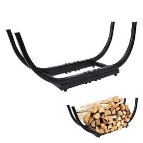 Oude Hower 732139907492 Curved Firewood Rack Heavy Duty Holder For Fireplace Indoor/
