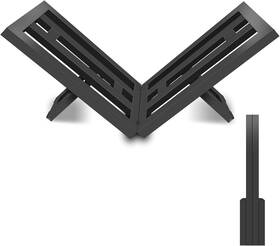 B0cfv8j9xq Ougewood Heavy-duty Black Steel Firewood Log Rack Indoor/outdoor Fireplace Firepit