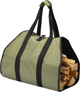 Oulisen 748327993598 Package Canvas Firewood Bag Carrier Water Resistant Log Tote Wood Carrying