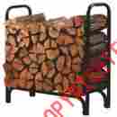 93432152034 Outdoor Log Rack Wood Metal Camp Fire Place Sturdy Heavy Duty Iron Black Large